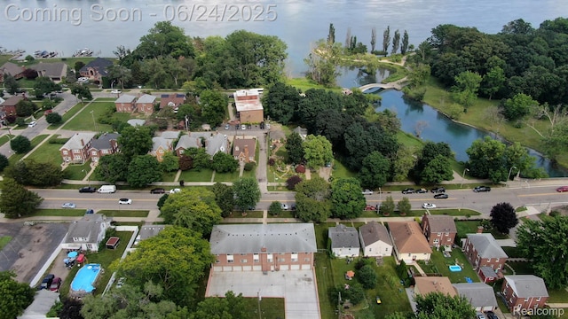 3400 Elizabeth Dr Unit 4, Trenton, MI 48183 - aerial overview of property's location featuring a large body of water and nearby suburban area