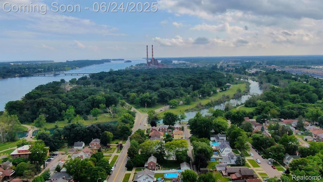 3400 Elizabeth Dr Unit 4, Trenton, MI 48183 - view of property location featuring a large body of water and a tree filled landscape