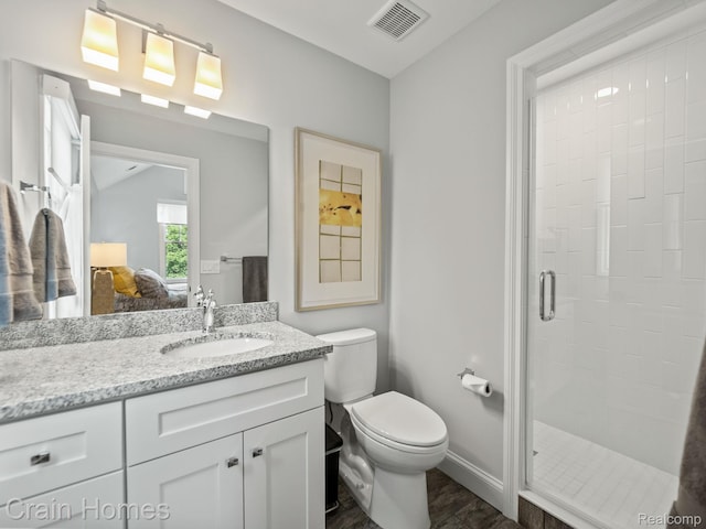 1790 Washington Blvd, Birmingham, MI 48009 - bathroom featuring vanity, a stall shower, and connected bathroom