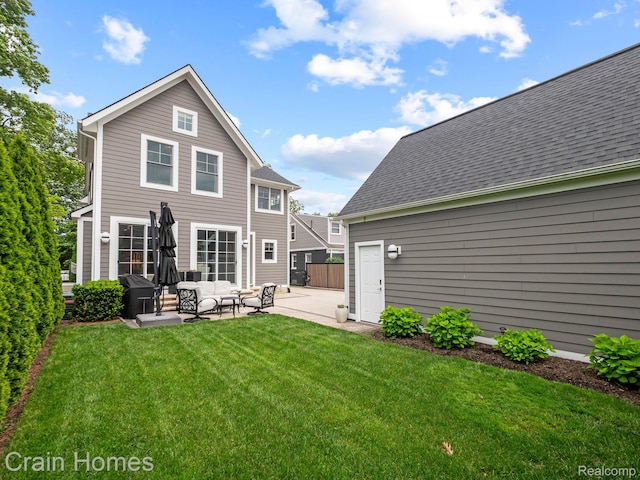 1790 Washington Blvd, Birmingham, MI 48009 - back of property featuring a patio area, a yard, and an outdoor living space