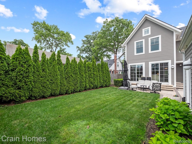 1790 Washington Blvd, Birmingham, MI 48009 - view of yard featuring an outdoor living space and a patio area
