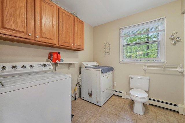 4301B W Sanborn Rd, Lake City, MI 49651 - laundry room featuring washer and clothes dryer and baseboard heating