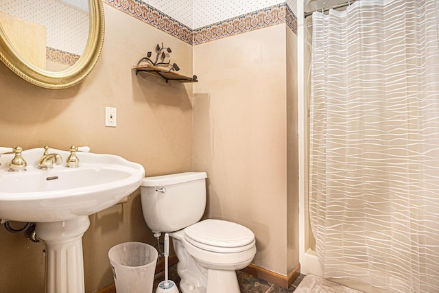 27418 Orchard Dr, Sturgis, MI 49091 - full bath with toilet and a shower with curtain
