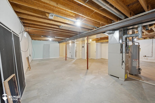 11419 Autumn Breeze Trl, Clio, MI 48420 - unfinished below grade area with water heater and heating unit