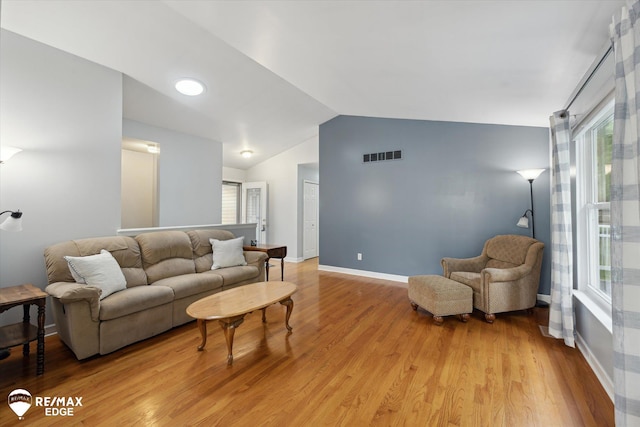 11419 Autumn Breeze Trl, Clio, MI 48420 - living room featuring lofted ceiling and light wood-style flooring