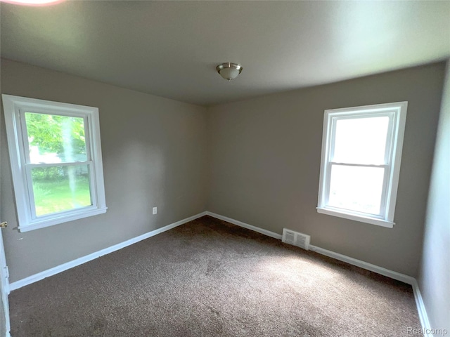 182 Crystal Lake Dr, Pontiac, MI 48341 - unfurnished room with plenty of natural light and dark colored carpet