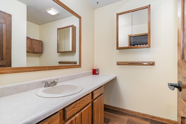 4918 Frontier Ln, Saginaw, MI 48603 - bathroom with wood finished floors and vanity