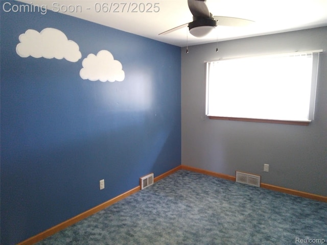 8283 Christine St, Warren, MI 48093 - carpeted empty room with ceiling fan and baseboards