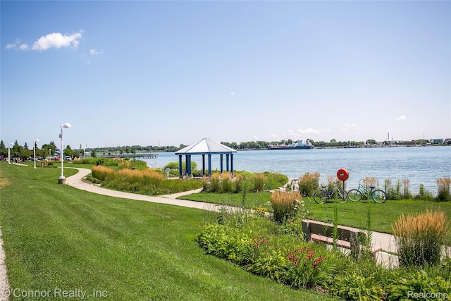 1660 River Rd Unit 7, Marysville, MI 48040 - view of property's community featuring a water view, a gazebo, and a yard
