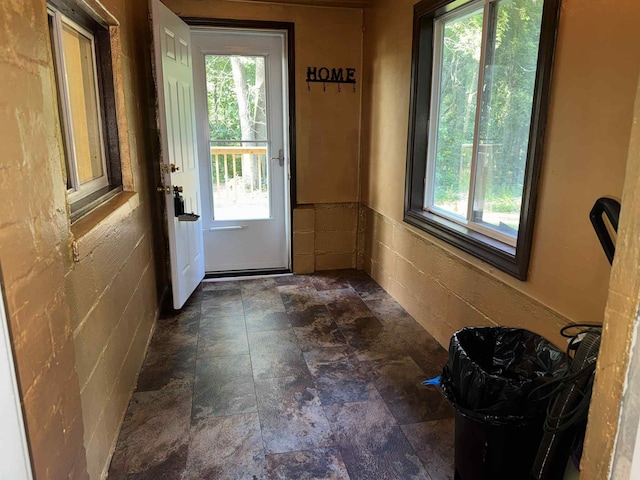 57993 Oak Park Rd, Three Rivers, MI 49093 - doorway featuring dark stone finish floors
