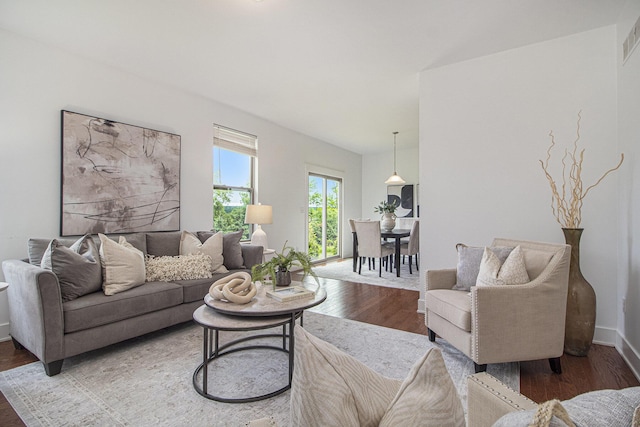 6378 N Trailwoods Dr, Ann Arbor, MI 48103 - living room featuring wood finished floors