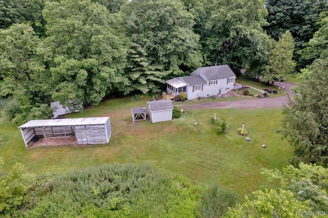4155 Mill Lake Rd, Lake Orion, MI 48360 - view from above of property featuring a heavily wooded area