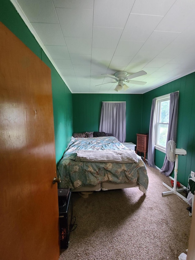 901 Helena Ave, Jackson, MI 49203 - bedroom with carpet flooring and a ceiling fan