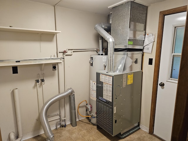 8867 W Garfield Rd, Shelby, MI 49455 - utility room featuring water heater and heating unit