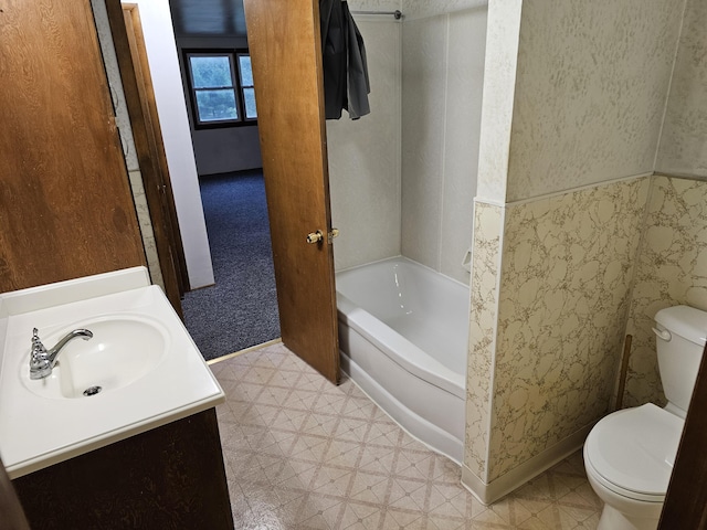 8867 W Garfield Rd, Shelby, MI 49455 - bathroom featuring vanity, tile patterned floors, and  shower combination