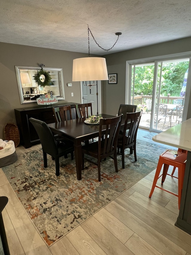 5437 Grand River Dr NE, Grand Rapids, MI 49525 - dining room with wood finished floors and a textured ceiling