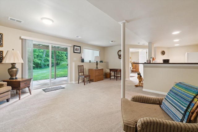 9422 Timber Ridge Dr, Grand Blanc, MI 48439 - living area with carpet and baseboards