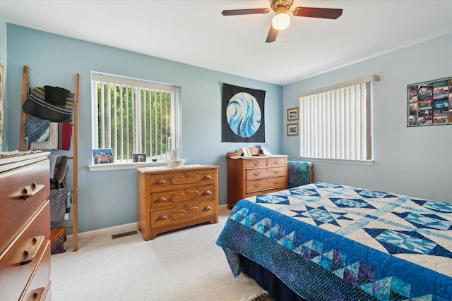 9422 Timber Ridge Dr, Grand Blanc, MI 48439 - bedroom with carpet flooring and a ceiling fan