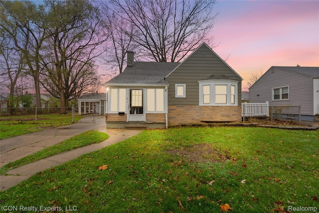 20628 Alger St, Saint Clair Shores, MI 48080 - bungalow-style home featuring a chimney and stone siding