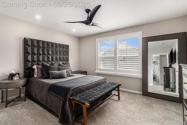 475 Jenny Way, Brighton, MI 48116 - carpeted bedroom with baseboards and ceiling fan