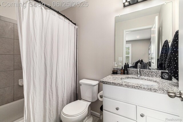 475 Jenny Way, Brighton, MI 48116 - full bathroom featuring vanity and shower / bathtub combination with curtain