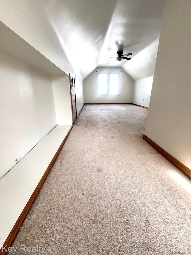 13509 Backus St, Southgate, MI 48195 - bonus room with carpet, lofted ceiling, and ceiling fan