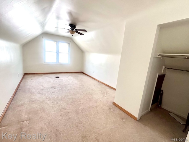13509 Backus St, Southgate, MI 48195 - bonus room with ceiling fan, lofted ceiling, and carpet
