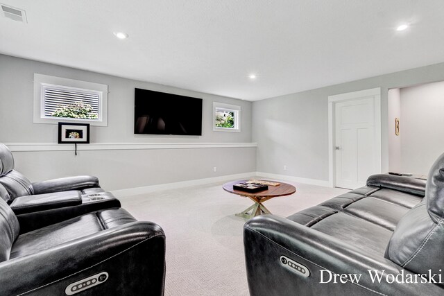 8205 Autumn Acres Dr, Rockford, MI 49341 - living area with carpet and recessed lighting