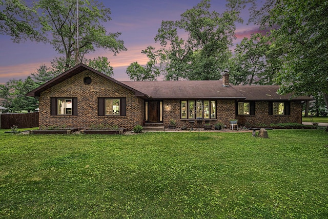 33370 Frantz Dr, Niles, MI 49120 - ranch-style home with brick siding and a chimney