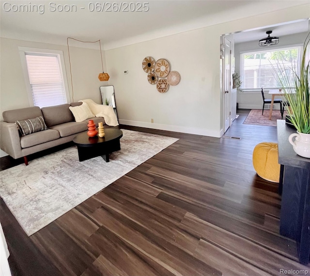 1918 Cherrylawn Dr, Flint, MI 48504 - living area with wood finished floors and baseboards