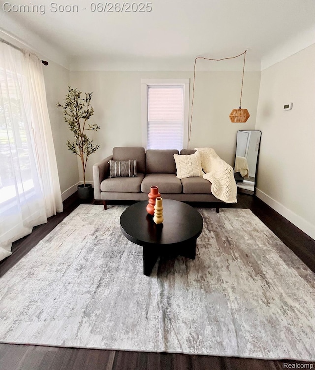 1918 Cherrylawn Dr, Flint, MI 48504 - living area featuring dark wood finished floors and plenty of natural light