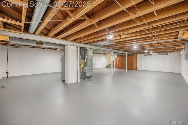 22252 Dale Allen St, Mount Clemens, MI 48035 - finished basement featuring stairway and heating unit