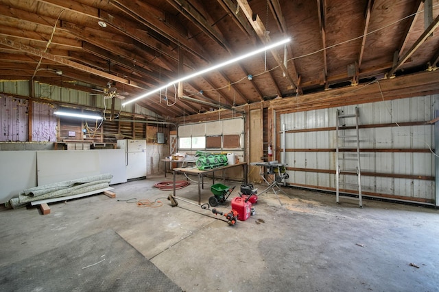 15379 Howard Rd, Hanover, MI 49241 - garage featuring freestanding refrigerator