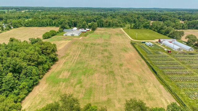 15379 Howard Rd, Hanover, MI 49241 - aerial view of sparsely populated area with a heavily wooded area