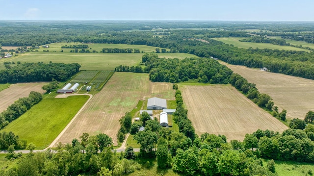 15379 Howard Rd, Hanover, MI 49241 - aerial view of sparsely populated area featuring rows of crops
