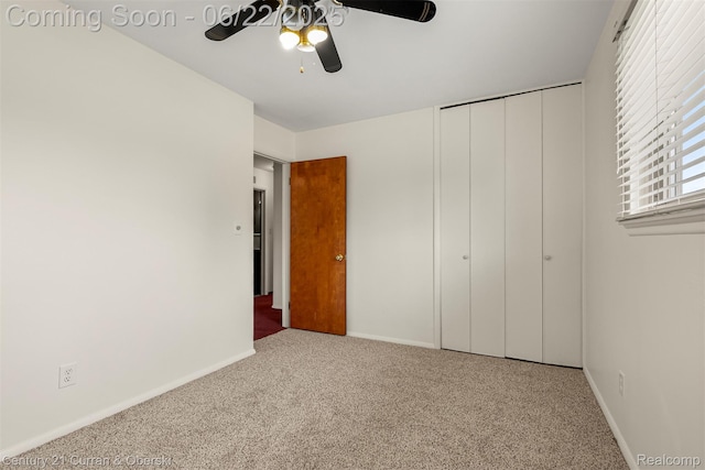33911 Pawnee St, Westland, MI 48185 - unfurnished bedroom featuring carpet floors, a closet, and ceiling fan