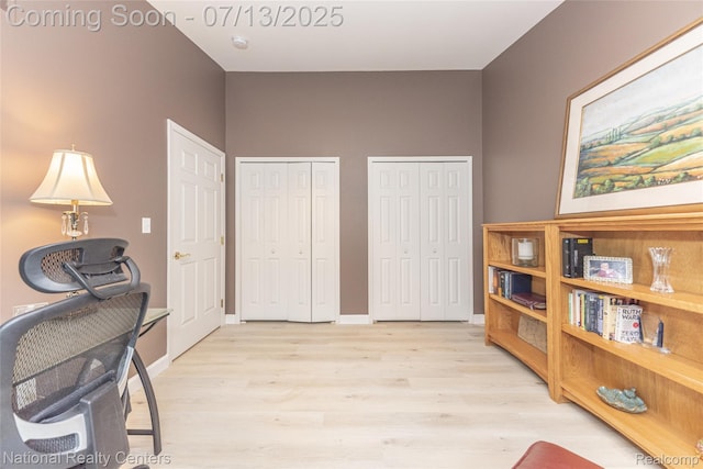 285 Ash Ct, South Lyon, MI 48178 - office featuring light wood-style flooring and baseboards