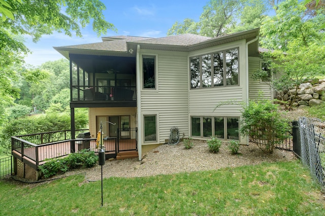 1431 Edgemoor Ave, Kalamazoo, MI 49008 - back of property featuring a deck and a shingled roof
