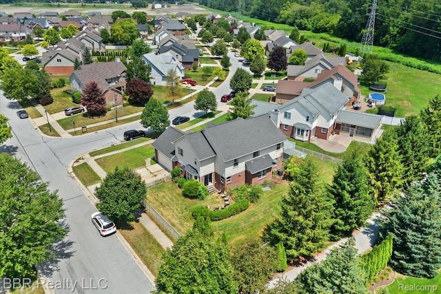 20077 Dovetail Dr, Brownstown, MI 48183 - aerial perspective of suburban area