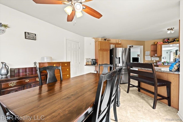 20077 Dovetail Dr, Brownstown, MI 48183 - dining room with a ceiling fan