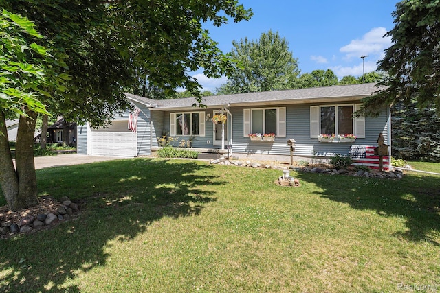 4788 Apache Trl, Columbiaville, MI 48421 - single story home with a front yard, a garage, and driveway