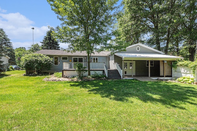 4788 Apache Trl, Columbiaville, MI 48421 - view of front facade featuring a wooden deck