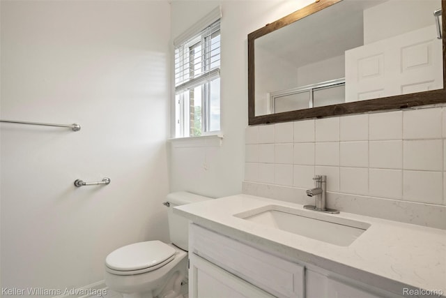 41215 Westfield Cir, Canton, MI 48188 - full bath featuring tasteful backsplash, vanity, and a shower with door