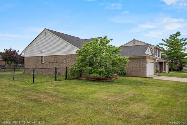 41215 Westfield Cir, Canton, MI 48188 - view of property exterior with brick siding, a garage, driveway, and roof with shingles