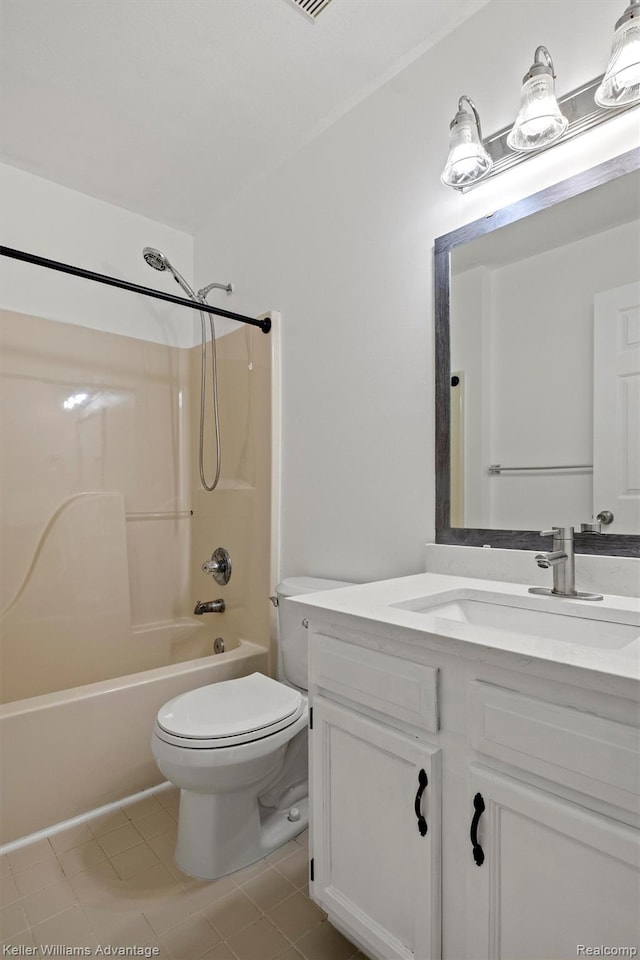 41215 Westfield Cir, Canton, MI 48188 - full bathroom with vanity, shower / tub combination, and tile patterned floors