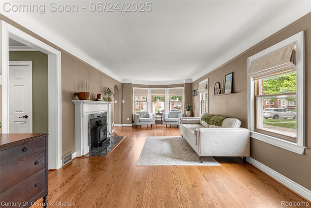15275 Belmont Ave, Allen Park, MI 48101 - living area featuring light wood-type flooring and baseboards