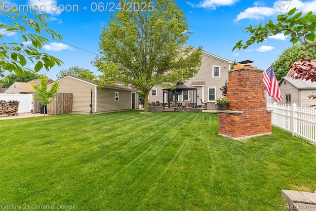 15275 Belmont Ave, Allen Park, MI 48101 - fenced backyard featuring a gazebo