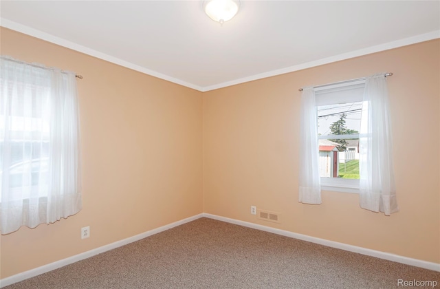 16555 Juliana Ave, Eastpointe, MI 48021 - spare room with carpet floors and crown molding