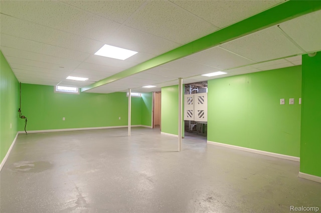 16555 Juliana Ave, Eastpointe, MI 48021 - below grade area featuring a paneled ceiling