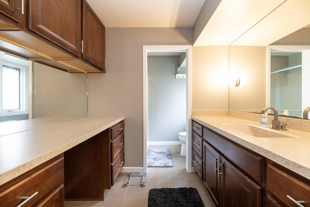 6615 Pleasantview Dr, Portage, MI 49024 - full bathroom with vanity and tile patterned flooring